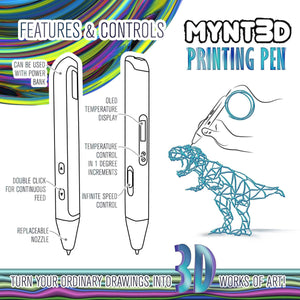 3D Pen Pro Kit PLA/PCL Filament 3d Printer Pen with Screen USB