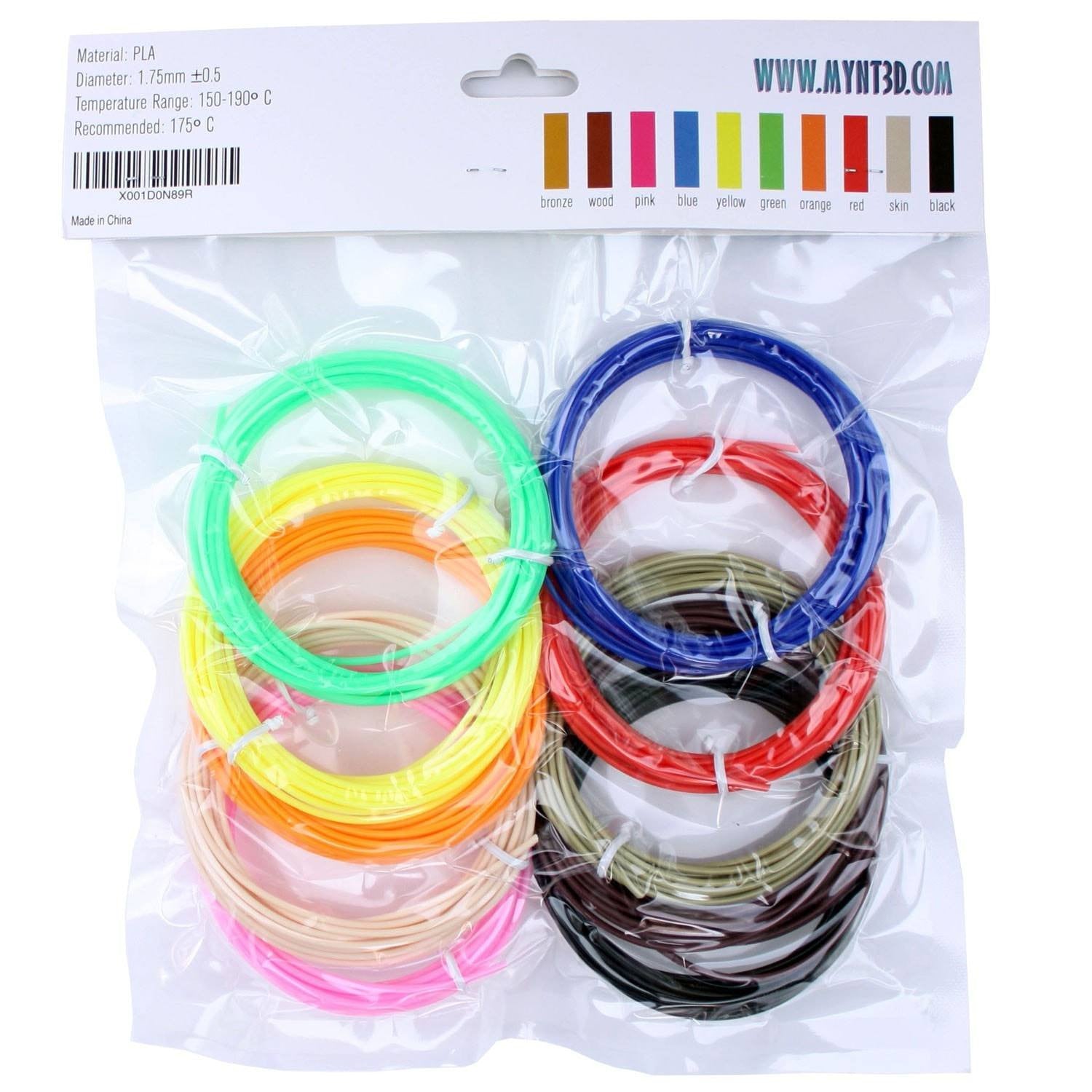 MIKA3D PLA Filament Refill 32 Colors 160 Pieces 3D Printing Pen